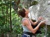 Christa belaying Rod.