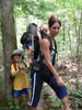 Mateo, sound asleep, on the approach hike.