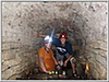 23up-Jeff and Joel in the 11' long brick arched ceiling chamber - 4' wide, 4.5' high
